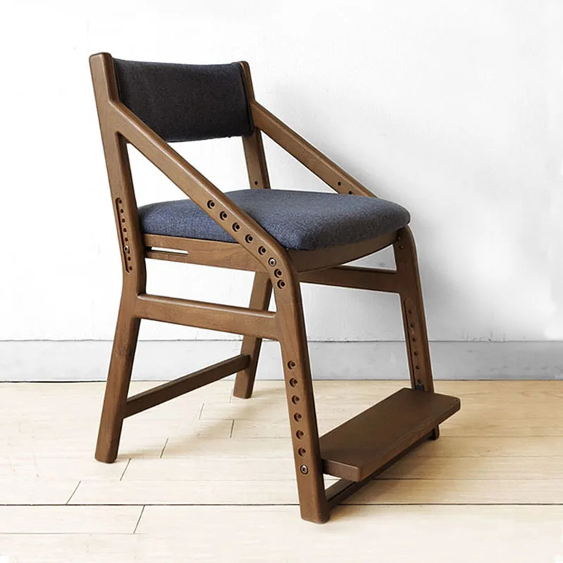 Children's study chair Solid wood seat Household baby dining chair Lifting multi-functional student writing chair