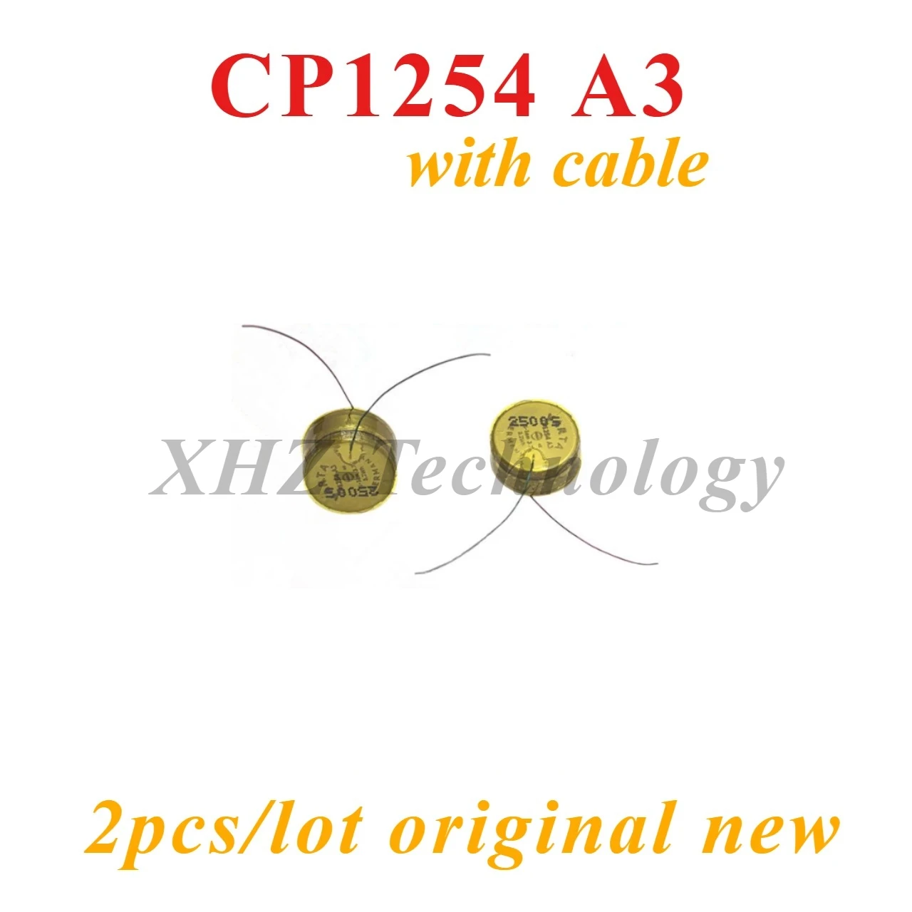 2pcs CP1254 A3 with Wire 3.7V Rechargeable Capacitor