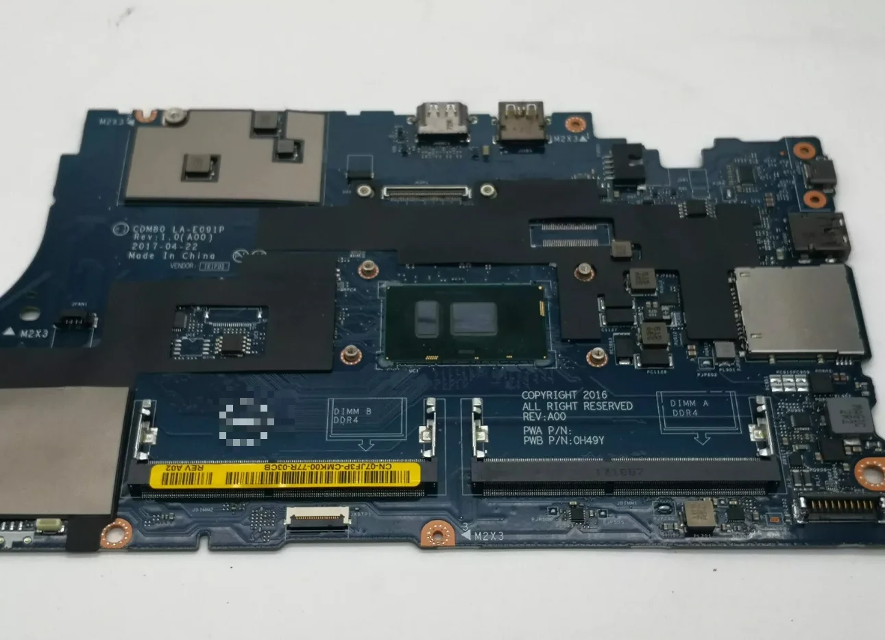 Imagem -04 - Laptop Motherboard Modelo para Dell Múltiplo Opcional Substituição Compatível Novo sn La-e091p Cpu 4415u i3 i5 i7 Sr2f0 Uma 5580