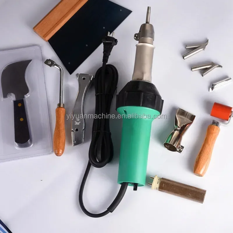 

NEW 1600W plastic welding stable power hot air electric welder geomembranes welding machine with various nozzles