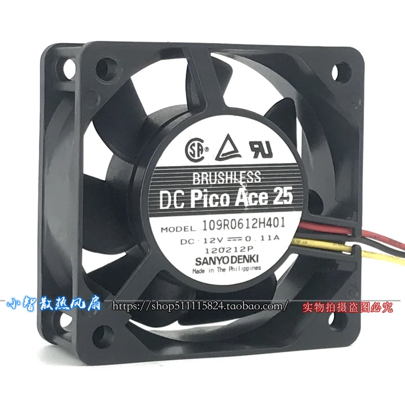 ORIGINAL 109R0612H401 12V 0.11A 6025 60*60*25mm KIPAS PENDINGIN BARU RADIATOR