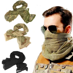 Tactical Scarf Camouflage Mesh Neck Scarf Net Keffiyeh Sniper Face Scarf Veil Shemagh Head Wrap for Hunting Camping