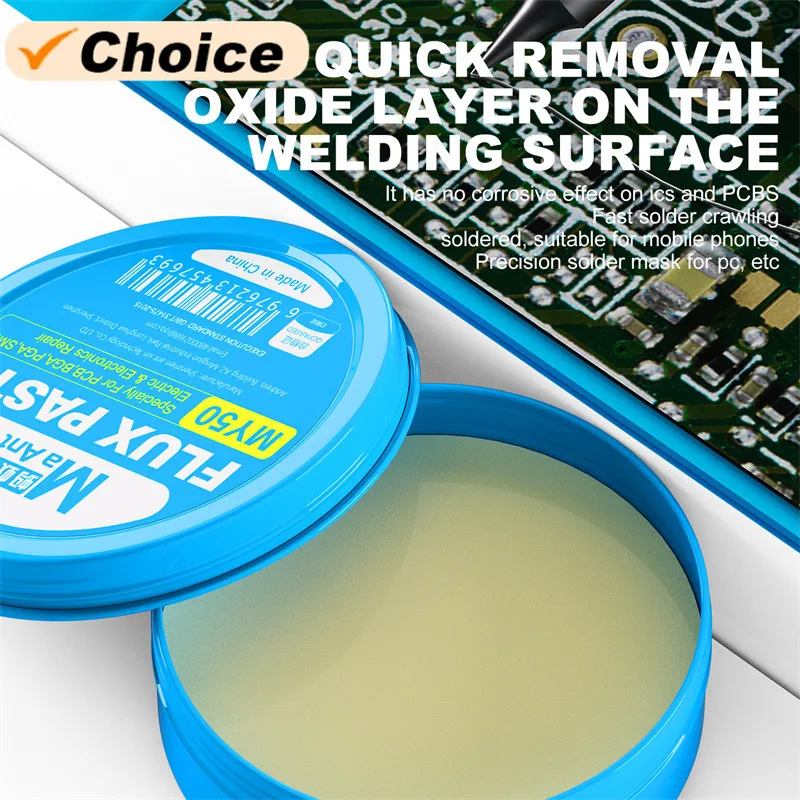 MaAnt MY50 Lötflussmittelpaste, weniger Rückstände, bleifreie elektronische Lötkolben-Schweißpaste für PCB, BGA, Handy-Reparatur