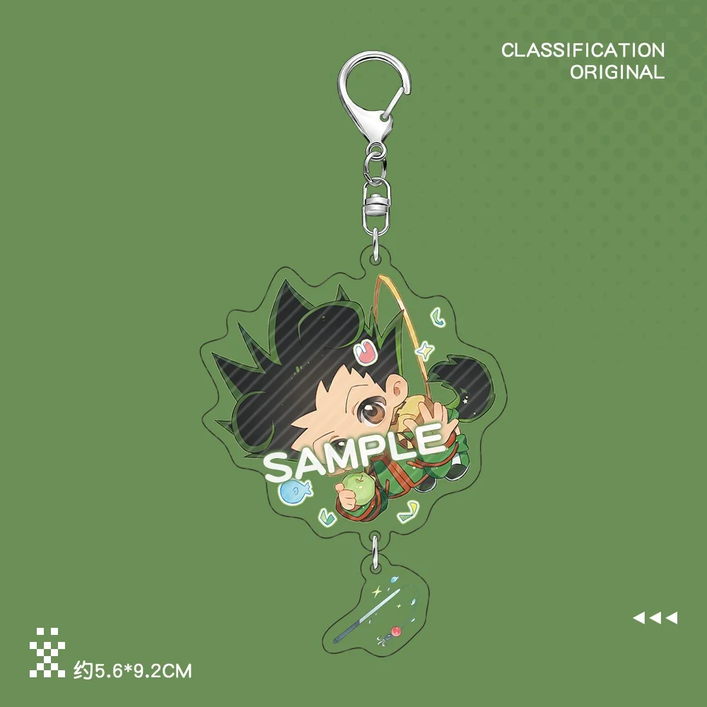 Fantasy Fighting Hunter New Keychain Gon Freecss Cute Cartoon Anime Game Pendant Card Holder Anime Backpack Jewelry Badge Gift