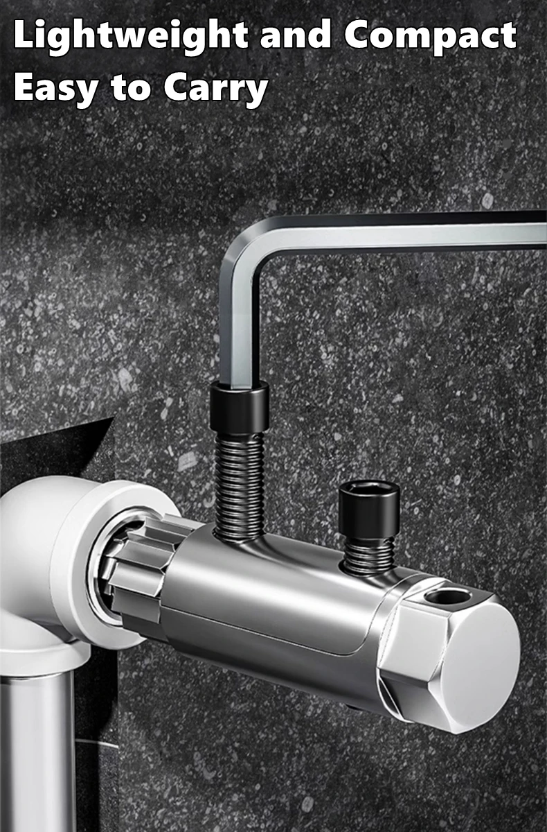 Universal Faucet Angle Valves Damage Screw Extractor Broken Wire Slide Tooth Removal Tool Water-Pipe Valve Repair for 4/6 Points