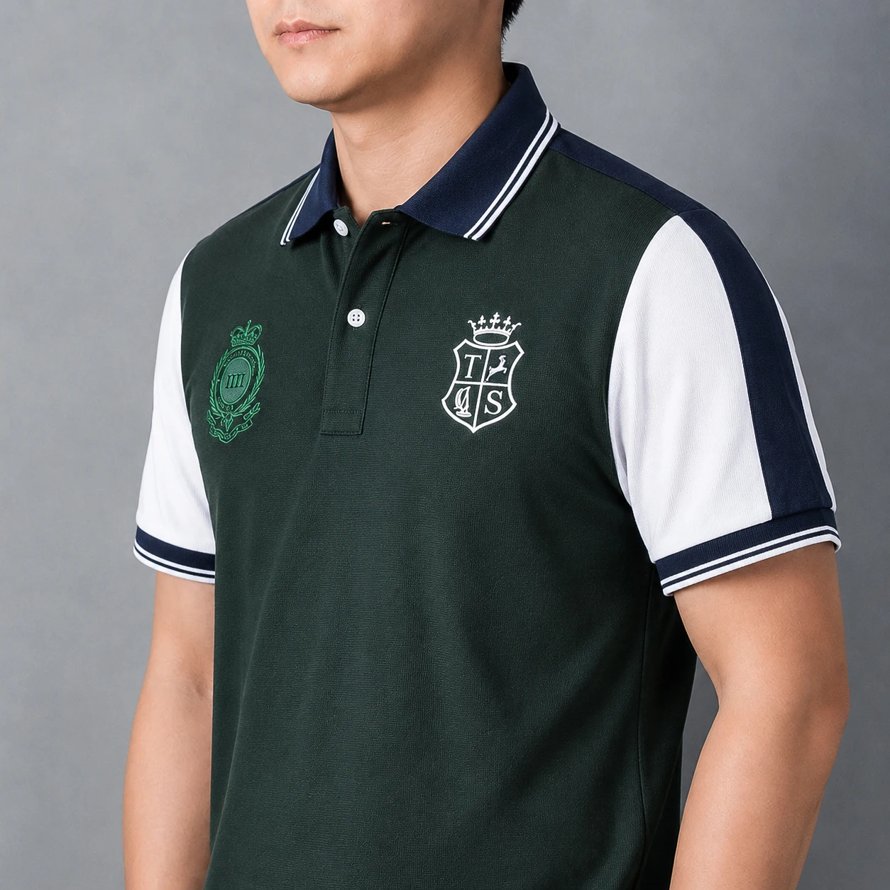 TS New Arrivals Men's Polo Shirt Classic Embroidery Men Clothing Short-sleeved Loose Golf Collar
