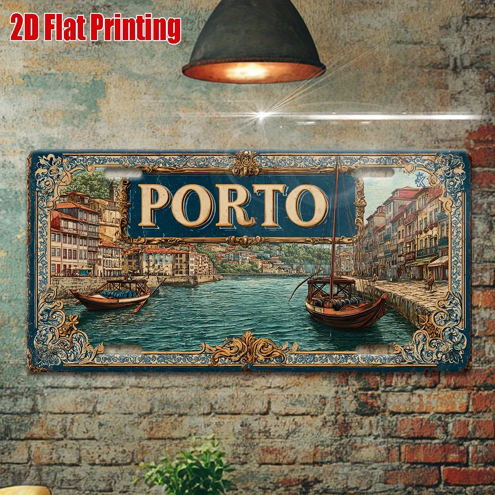 2D Flat - This Is a 2D Printed Sign Made of Retro Metal, Intended for Decorative Purposes Only. It Measures 29.97 cm by 14.99
