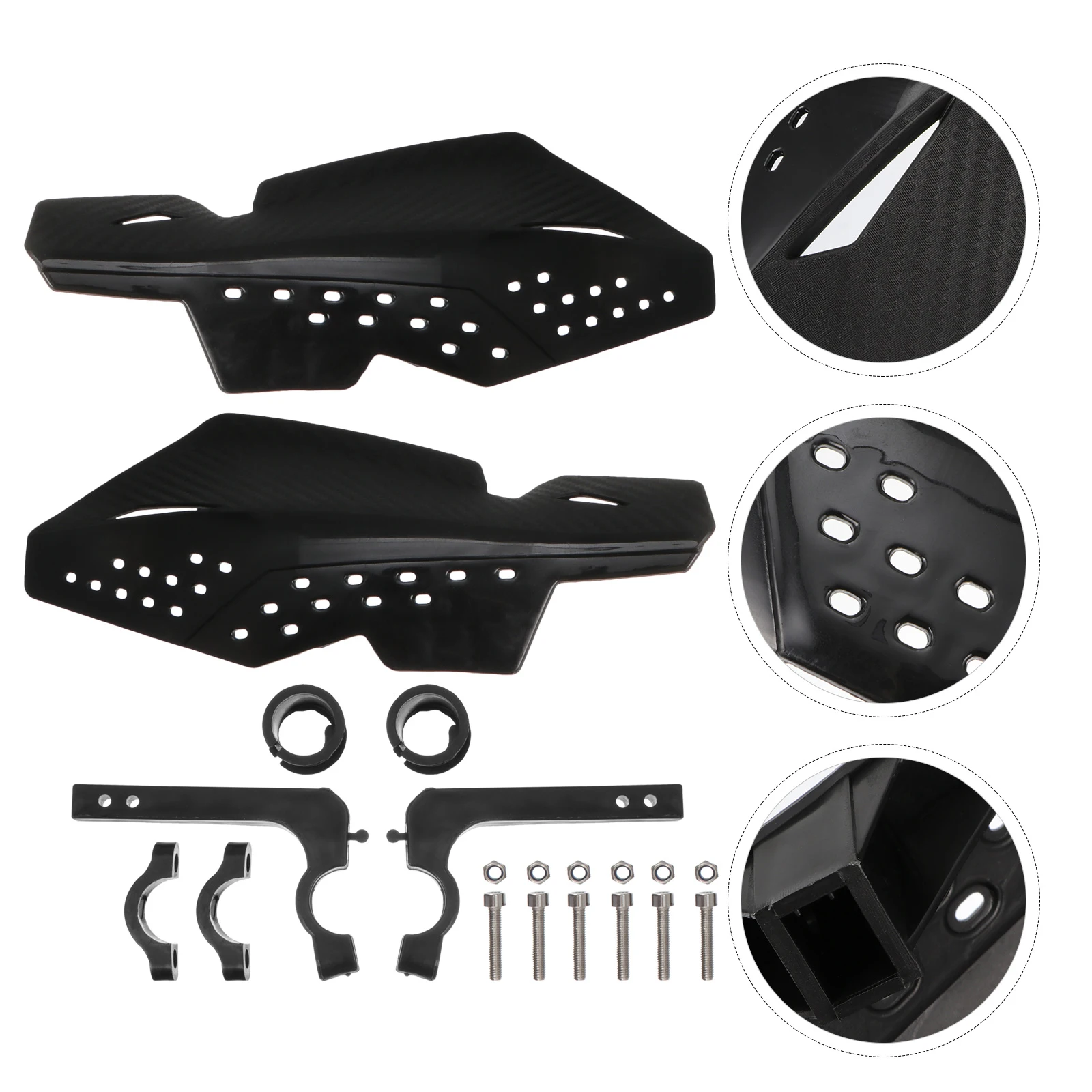 

2pcs Carbon Fiber Windproof Handlebar Guards Durable PP Plastic Motorcycle Hand Protectors Anti Vibration Cover Sand Protection