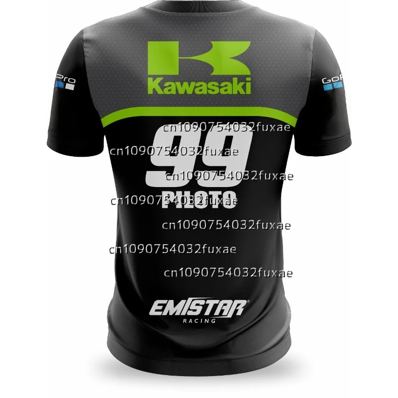 

Мужская мотоциклетная футболка Kawasaki, футболка Superbike Endurance, мужская и женская детская дышащая быстросохнущая майка