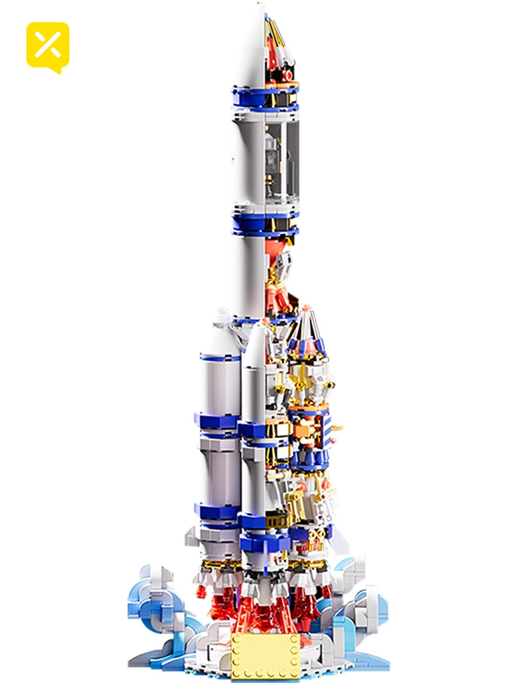 

1099PCS Space Exploration Rocket Building Block Collectible Adults Festive Gifts For Christmas Halloween Easter Toys Kids Adult