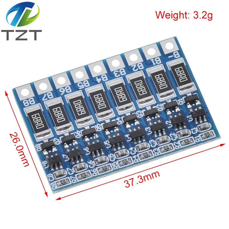 TZT  8S 4.2v li-ion balancer board 18650 li-ion balncing full charge battery balance board