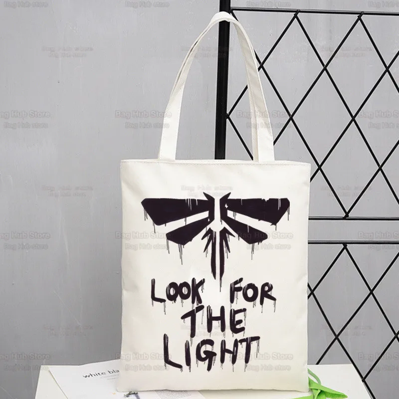 The Last of Us Shopper Shopping Bag Joel Ellie Tote Shoulder Bag Fireflies Canvas Bags Large Infected Stage 3 Firefly Handbag