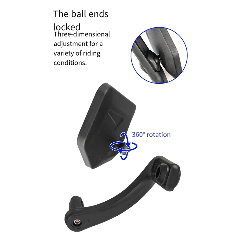 AS98-Bicycle Universal Wide Range Adjustable Rearview Mirror Bike Handlebar Rear View Mirror Bike Replacement Parts Left