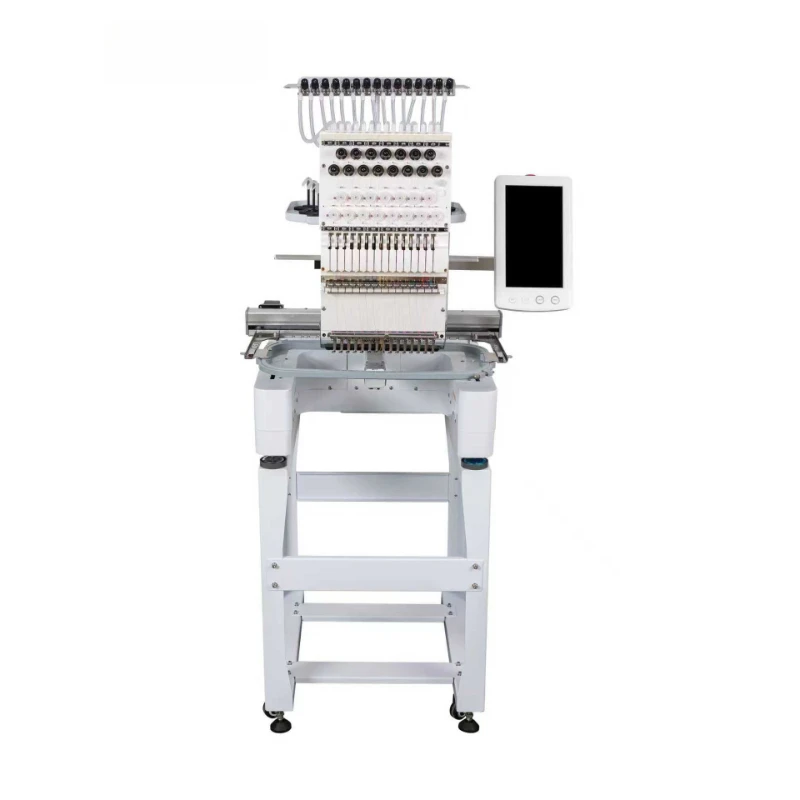 Household and commercial small single-head embroidery machine 15-needle high-speed T-shirt, clothes and hats embroidery machine