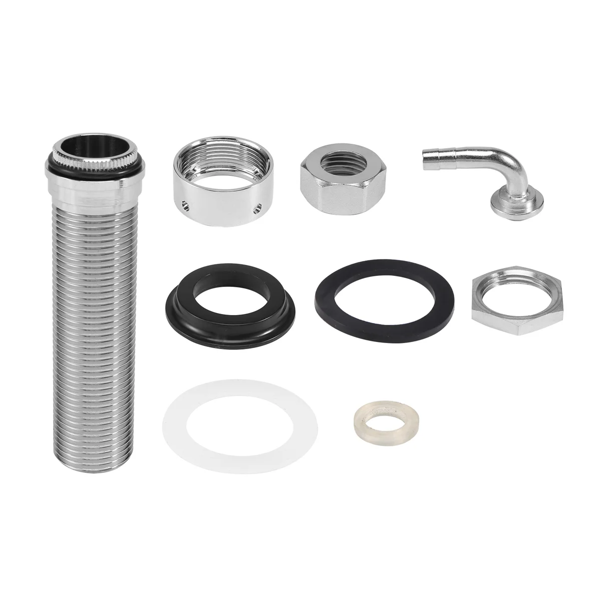 92.5mm Stainless Steel Elbow Shank Beer Tap Draft Beer Faucet Accessories with Diameter 8mm for Beer Keg