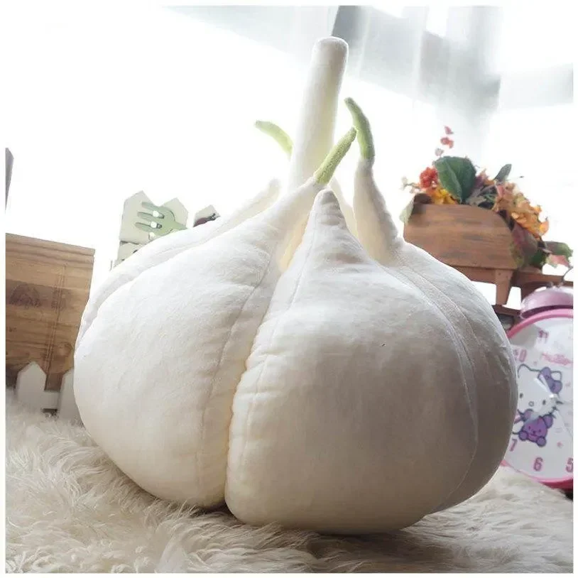 Juguetes de peluche creativos de ajo vegetal, muñeco de simulación, modelo de planta de felpa, almohada de sujeción para sofá/coche/cama, decoración del hogar, regalo, 40CM