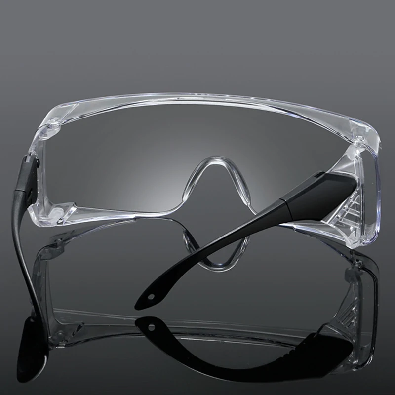 Telescopic Leg Goggles Work Eyeglasses Splash Proof and Dust-proof Labor Protection Glasses Adjustable Anti Fog Goggles