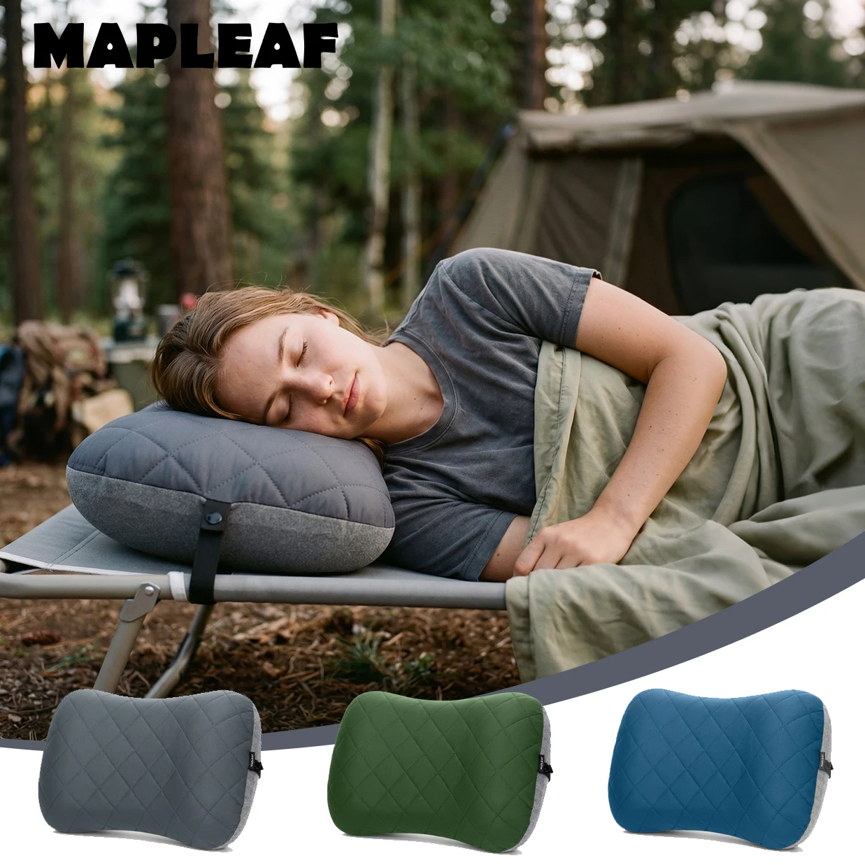 Outdoor Furniture Pillows - Bantal Camping MAPLEAF dengan Sarung yang
