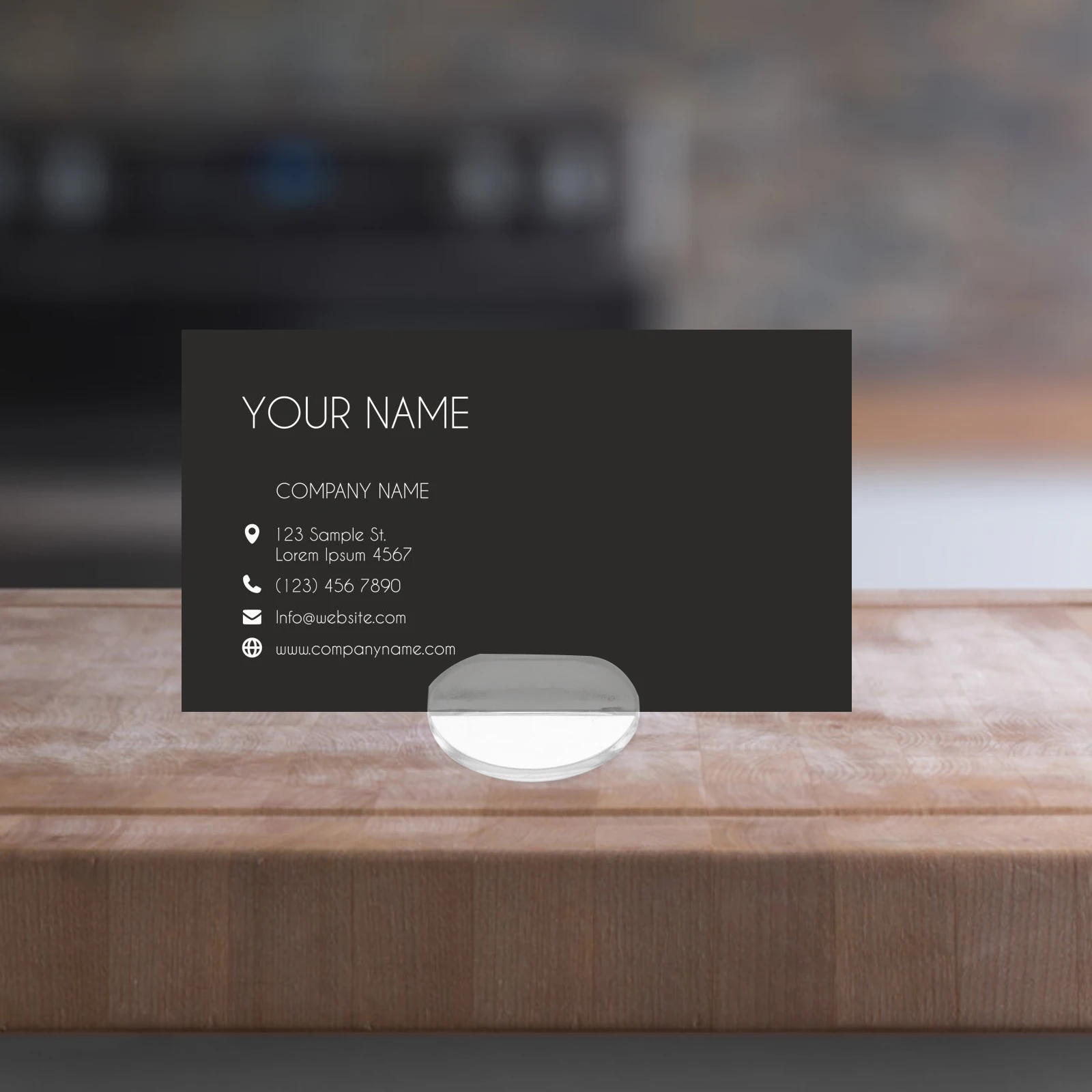 

50Pcs Round Business Card Holders Plastic Clear Card Stand Desk Organizer Display for Office Professional Use Desk Cards Holder