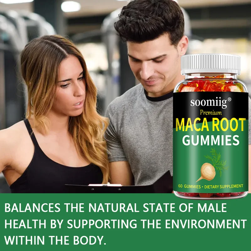Maca Extract Gummies - Boost Energy, Endurance, Improve Athletic Performance & Mood, Muscle Growth Support for Men & Women