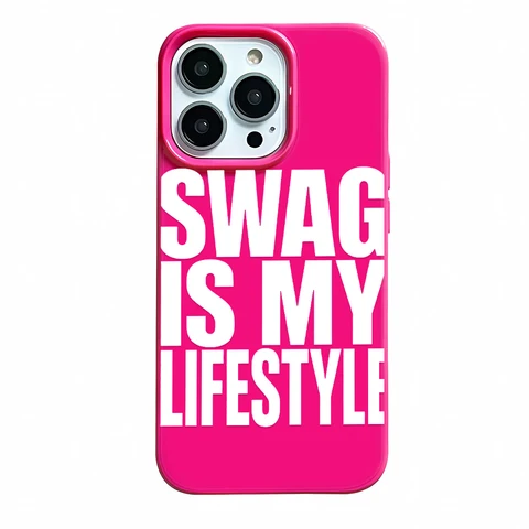 Чехол для телефона с простым текстовым дизайном «Swag is My Lifestyle» для iPhone 17 AIR 16 15 14 13 12 11 PRO MAX X XR XS 7 8 PLUS