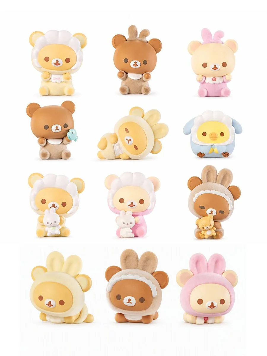 Official Funism Rilakkuma Mochi Baby Series Blind Box Kawaii San-X Mystery Box Car Desktop Ornament Adult Collectible Toy