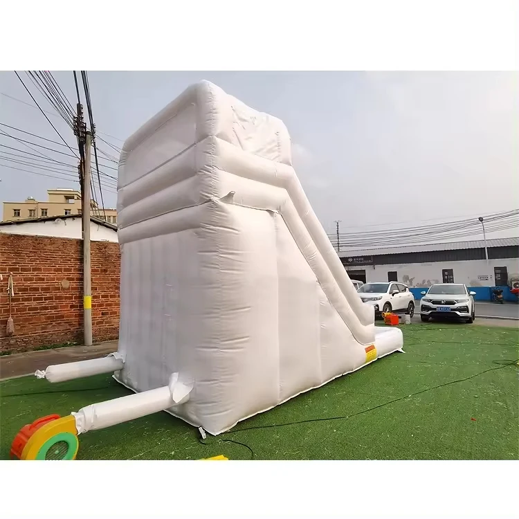 PVC White Bounce House Kids Inflatable Bouncy Slide Party Jumping Castle Water Slide Swim Pool Dry Slide for Party Wedding