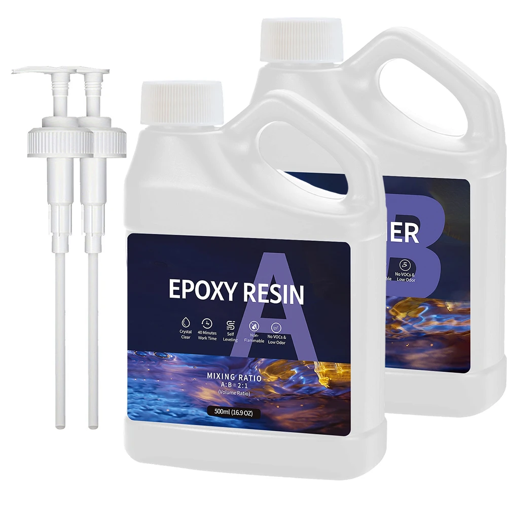 1:1 Ratio Epoxy Resin Kit Anti-Yellowing Newly Formulated Crystal Clear Epoxy Resin Kit for Casting Molds DIY Jewelry Resin Art