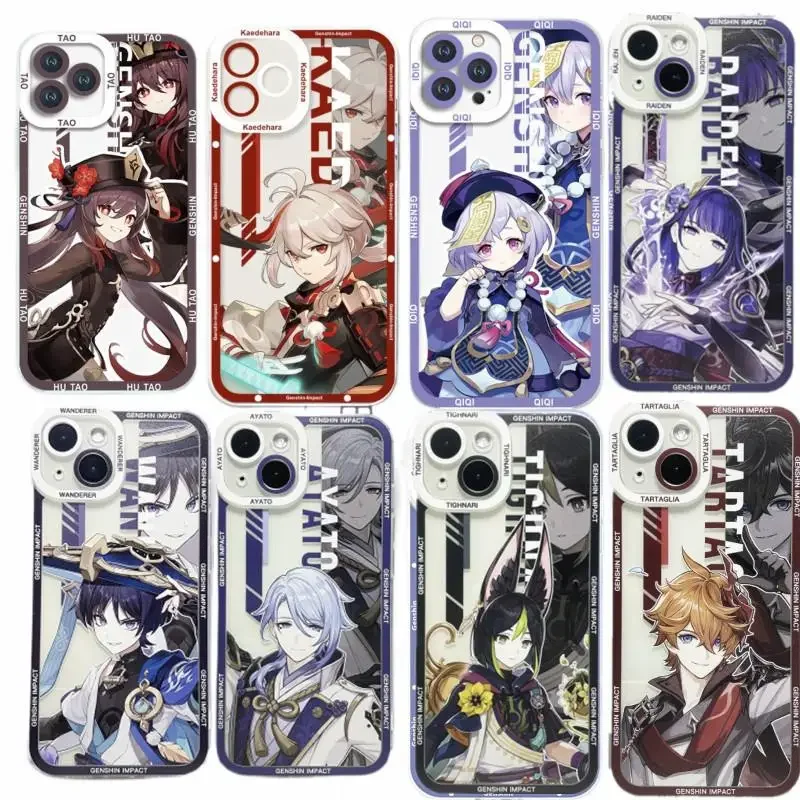 Phone Case for Xiaomi Redmi 12 13C 12C 9 9C 9A Redmi Note 12 Pro Plus 10 11 10S 12S Cover Soft Clear Case Genshin Impact Lyney