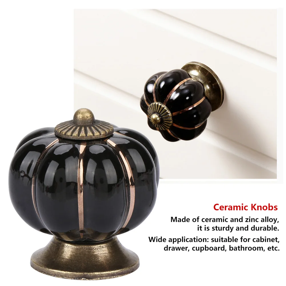 Ceramic Handles Ceramic Knobs Ceramic Pumpkin Knobs European  Handle Pull for Room Cabinet Drawer Furniture Pumpkin Knobs