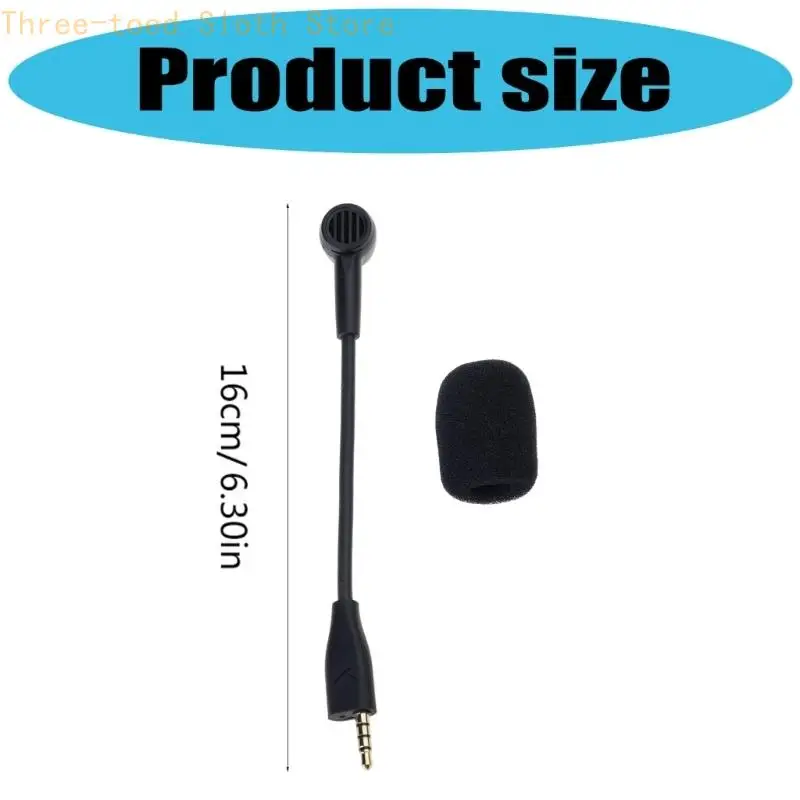3,5-mm-Gaming-Headsets-Mikrofonarm mit Schaumstofffilter für MMX100 MMX150 Headsets Kommunikations-Streaming-Mikrofon E74A – Detail 6