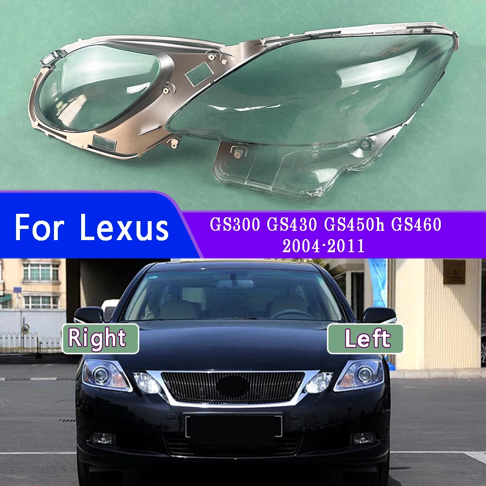 

For Lexus GS300 GS430 GS450h GS460 2004-2011 Headlight Cover Lens Transparent Lampshdade Lamp Shell Car Accessories Glass