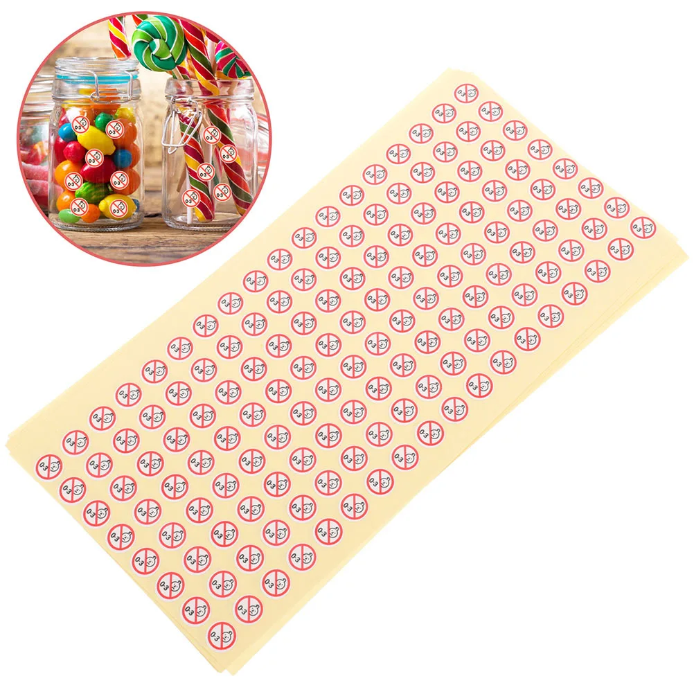

500Pcs Child Safety Warning Labels Baby Prohibited Stickers for 0-6 Years Food Adhesive Warning Decals for Parents Caregivers