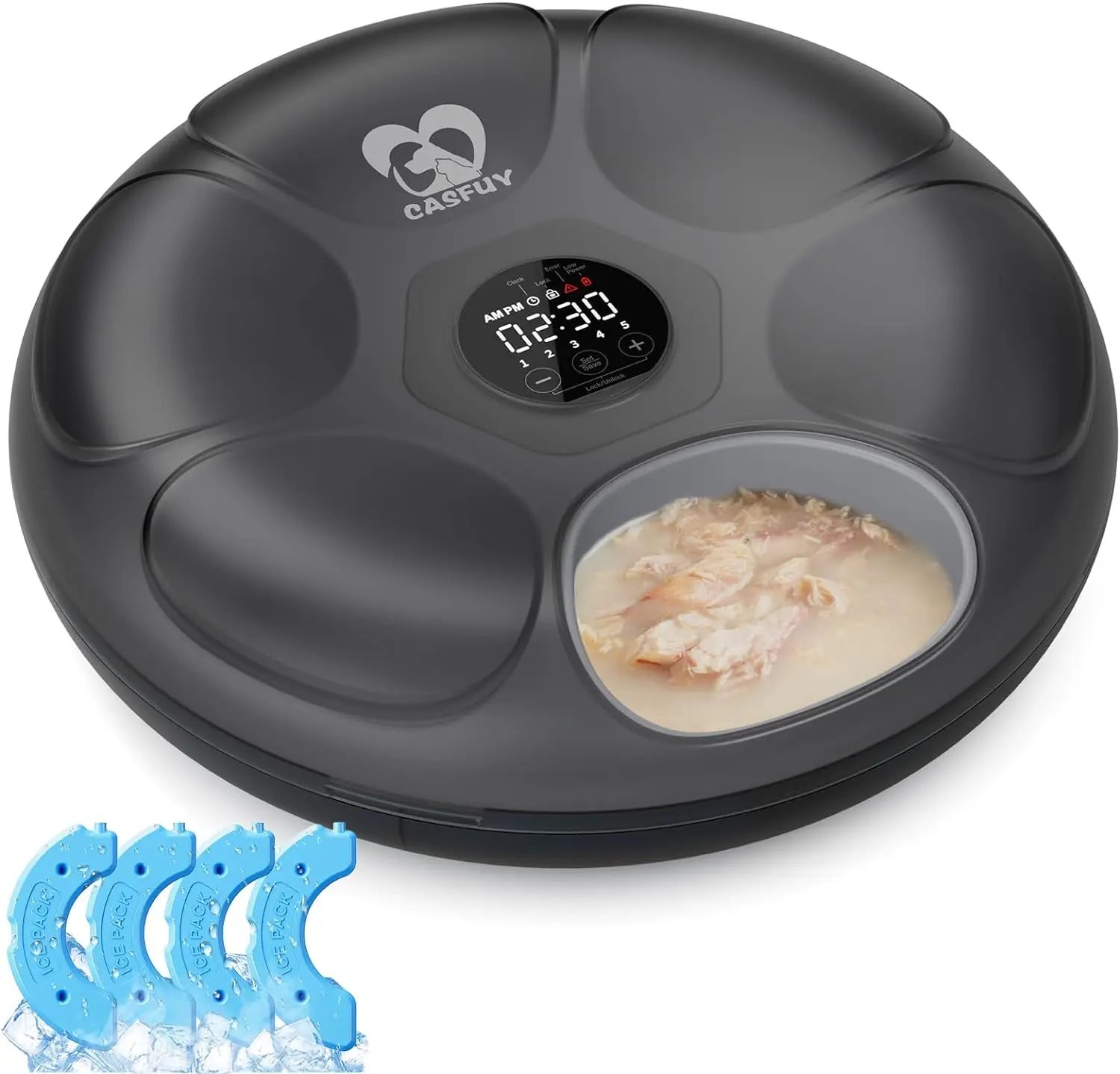 

Rechargeable Feeder Automatic Cat Food Dispenser With Programmable Timer For Small Dogs And Cats