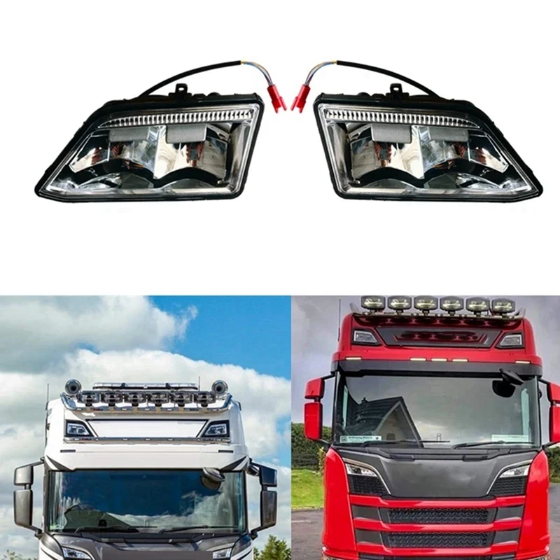 

1Pair LED Top Lamp For SCANIA Truck Doom Fog Lights LH 2535366+ RH 2535367 And Doom Lights Decoratoin