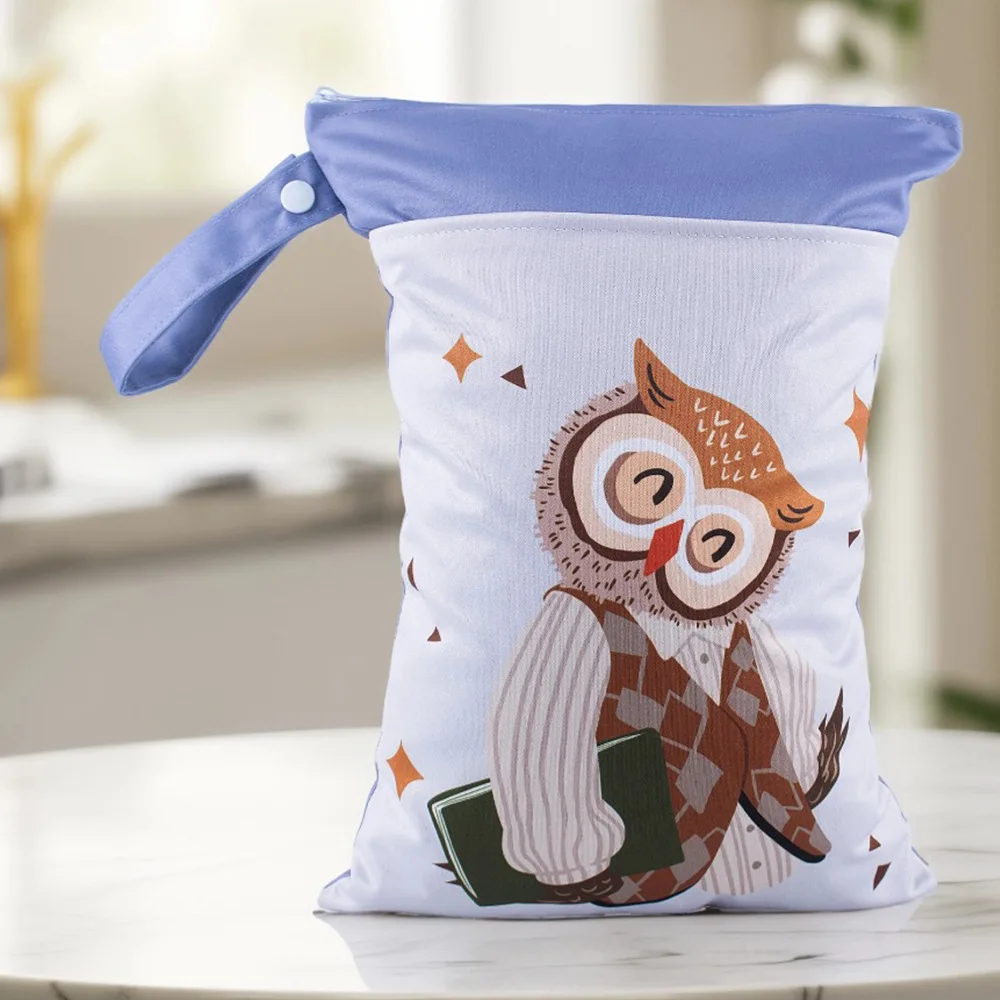 Borsa portaoggetti per separazione asciutta e bagnata stampata a fumetti per bambini 25 * 35 cm Custodia organizzativa impermeabile con stampa di posizionamento