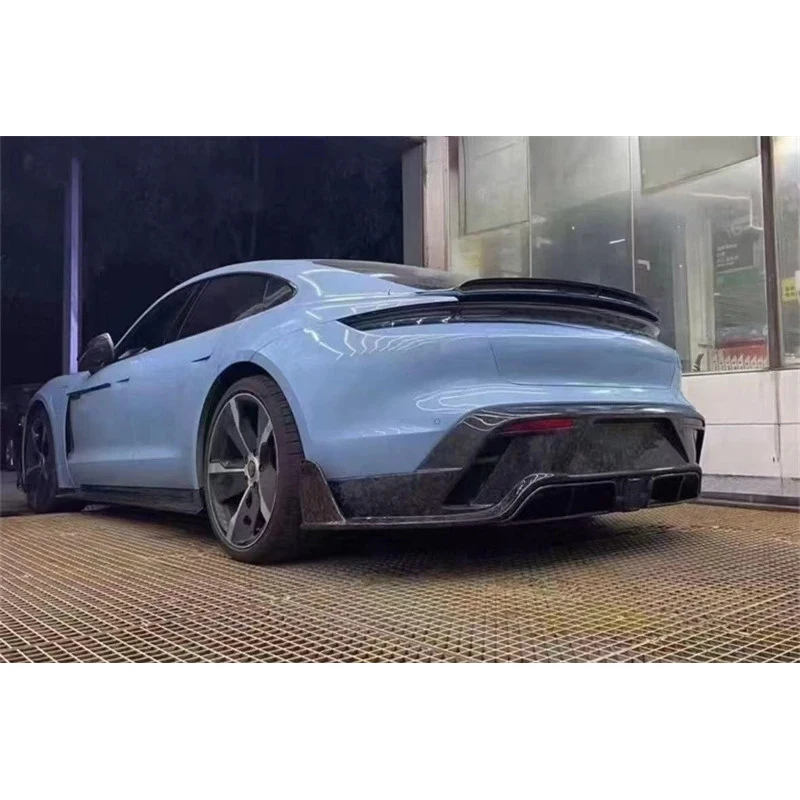 Premium Carbon Fiber Rear Lip Spoiler Exterior Mod Part For Taycan 2019‑2022