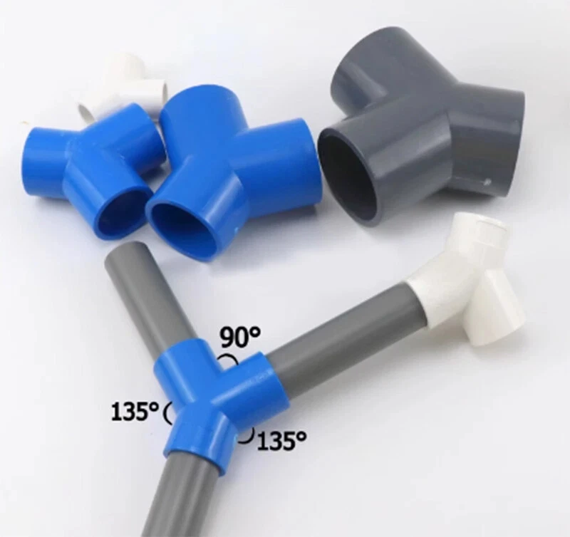 1/2/5Pcs PVC Y 3-Wege Stecker 20/25/32/40/50/63mm Garten Bewässerung Stecker Aquarium Aquarium Rohr Rohr Adapter
