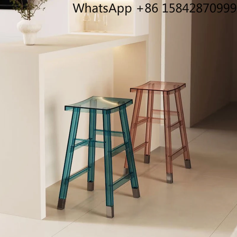 Nordic creative designer transparent bar stool