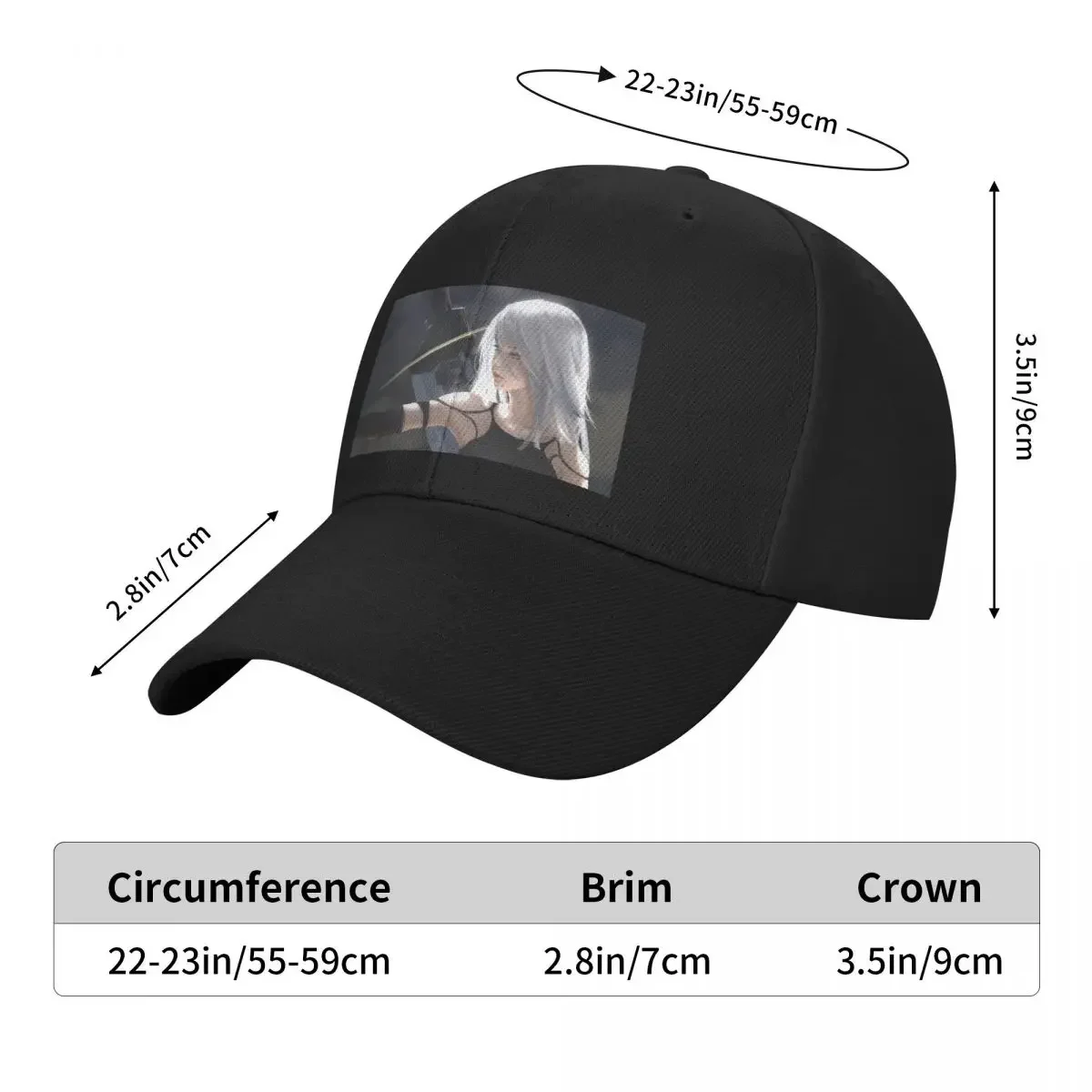 NieR Automata YoRHa Funny Baseball Men Polyester Hats Adjustable Hat Fashion Casual Cap Truck driver Hat