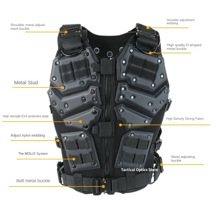 Military Tactical Combat Vest Multi-functional Tactical Body Armor Outdoor Airsoft Paintball Training Cs Protection Equipment