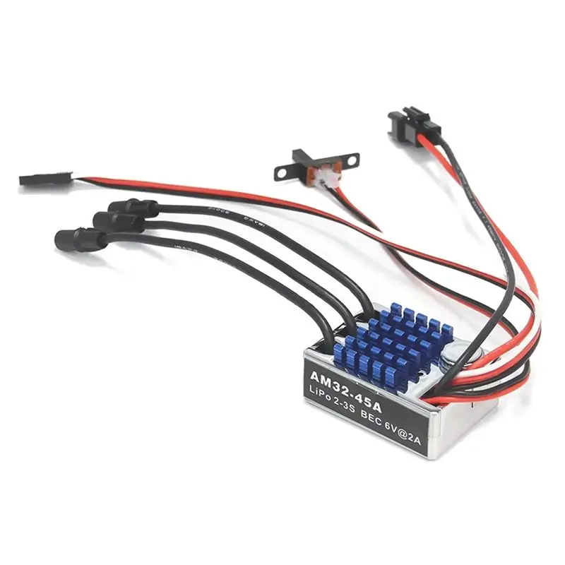 ABUM-2322 2600KV Brushless Motor 45A Motor 7CH Remote Control Receiver 21G Servo Kit For 1/12 RC Car MN82 MN99S MN168 MN78