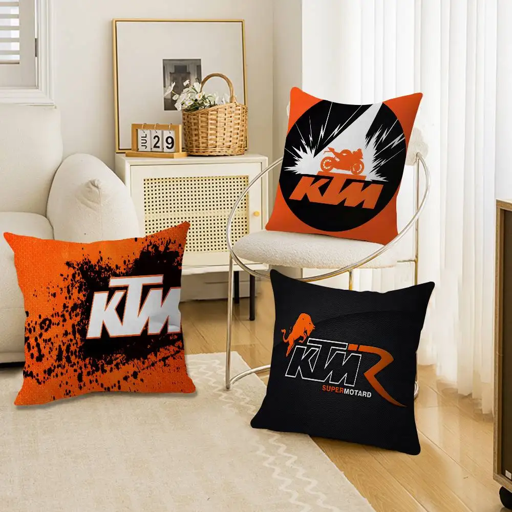 Classic Motorcycle Logo K-Ktm Pillow Anime Pillow Sofa Bed Head Pillow Cover Cushion Cover 45x45 cm Fashion