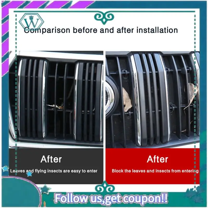 

AA92-4 шт. решетка от насекомых, сетка для передней решетки для Toyota Land Cruiser Prado 2018 2019 FJ 150, детали