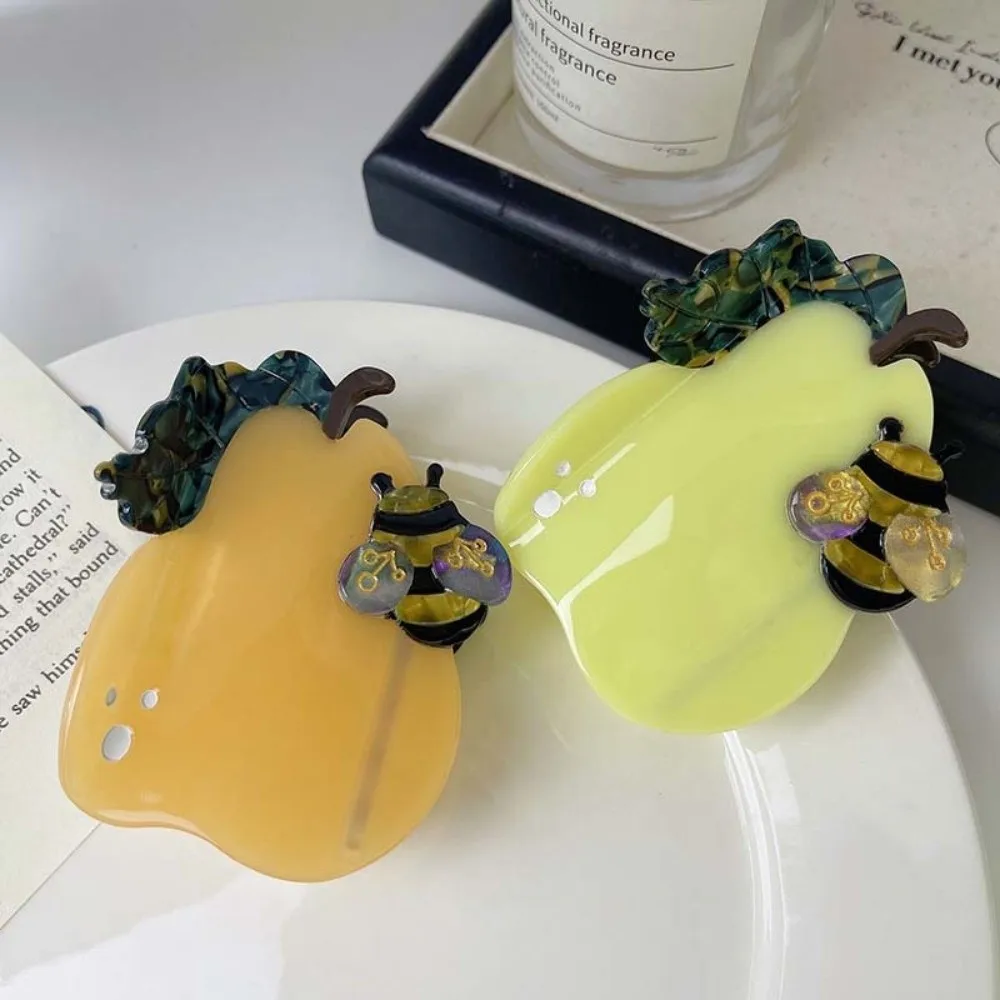 أزياء للماء النحل الكمثرى القرش كليب الاكريليك الكورية نمط حمض الخليك مشبك شعر أغطية الرأس الحلو خلات Hairgrip الفتيات