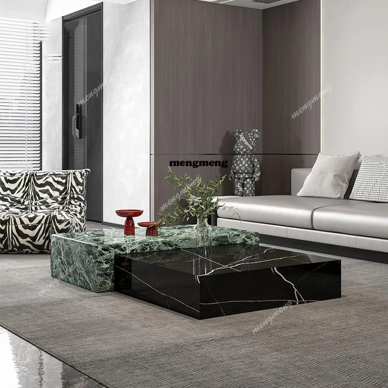 

Marble European Coffee Table Italian Minimalist Nordic Salon Coffee Table Modern Designer Unique Mesa De Centro Sala Furniture