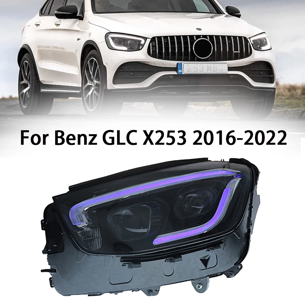 

Head Lamp For Mercedes Benz 2016-2022 W253 GLC300 GLC350 Upgrade High Configuration Headlights Car Accessories