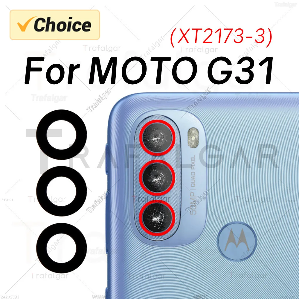 Rear Back Camera Glass Lens For Motorola MOTO G31 XT2173-3 Replacement With Adhesive Sticker