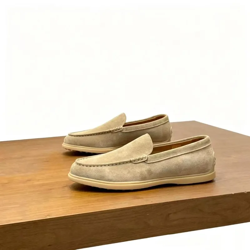 New leather one-pedal loafers, men's casual breathable comfortable shoes, lazy shoes, four-season shoes men's shoes
