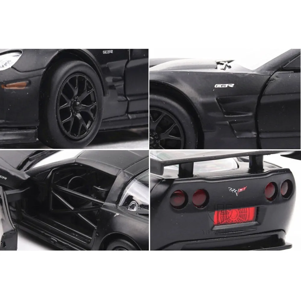 1/36 Chevrolet Corvette C6-R Alloy Diecast Metal Car Model Toys Simulation Sports Car Model With Pull Back Doors Children Gifts